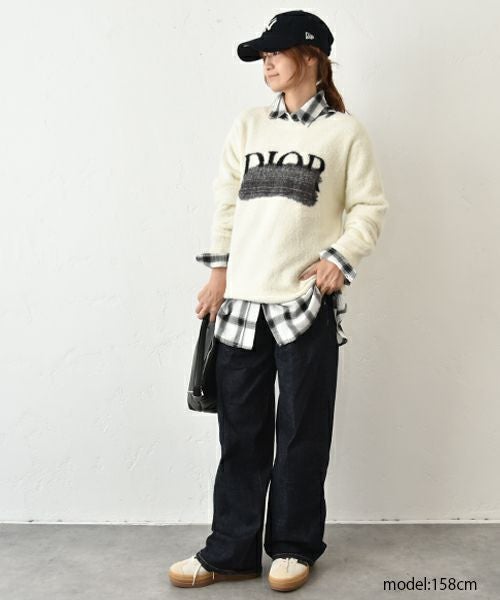 INDIMARK｜センタープレスワイドデニムパンツ [[WJ208]][C]