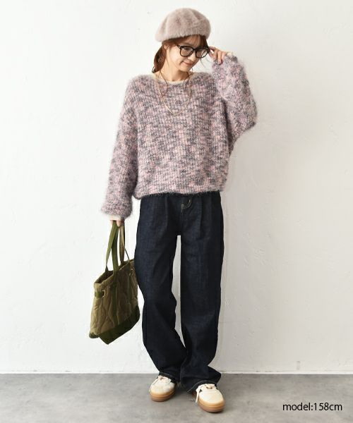 INDIMARK｜センタープレスワイドデニムパンツ [[WJ208]][C]