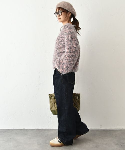 INDIMARK｜センタープレスワイドデニムパンツ [[WJ208]][C]