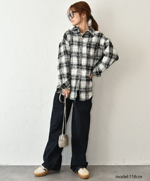 INDIMARK｜センタープレスワイドデニムパンツ [[WJ208]][C]