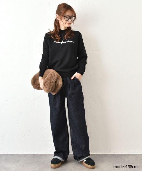 INDIMARK｜センタープレスワイドデニムパンツ [[WJ208]][C]