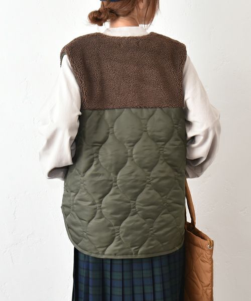 clip.tab｜ボア×キルティングベスト [[3254V-001]][C]