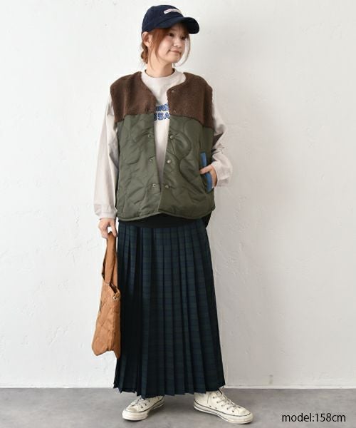 clip.tab｜ボア×キルティングベスト [[3254V-001]][C]