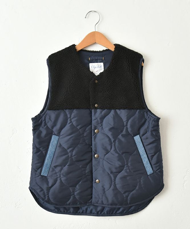 clip.tab｜ボア×キルティングベスト [[3254V-001]][C]