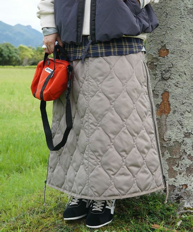 TAION｜MILITARY ZIP GUSSET DOWN SKIRT [[TAION-W150SKGZML-1]][D