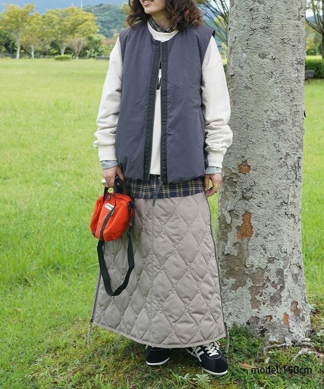 TAION｜MILITARY ZIP GUSSET DOWN SKIRT [[TAION-W150SKGZML-1]][D