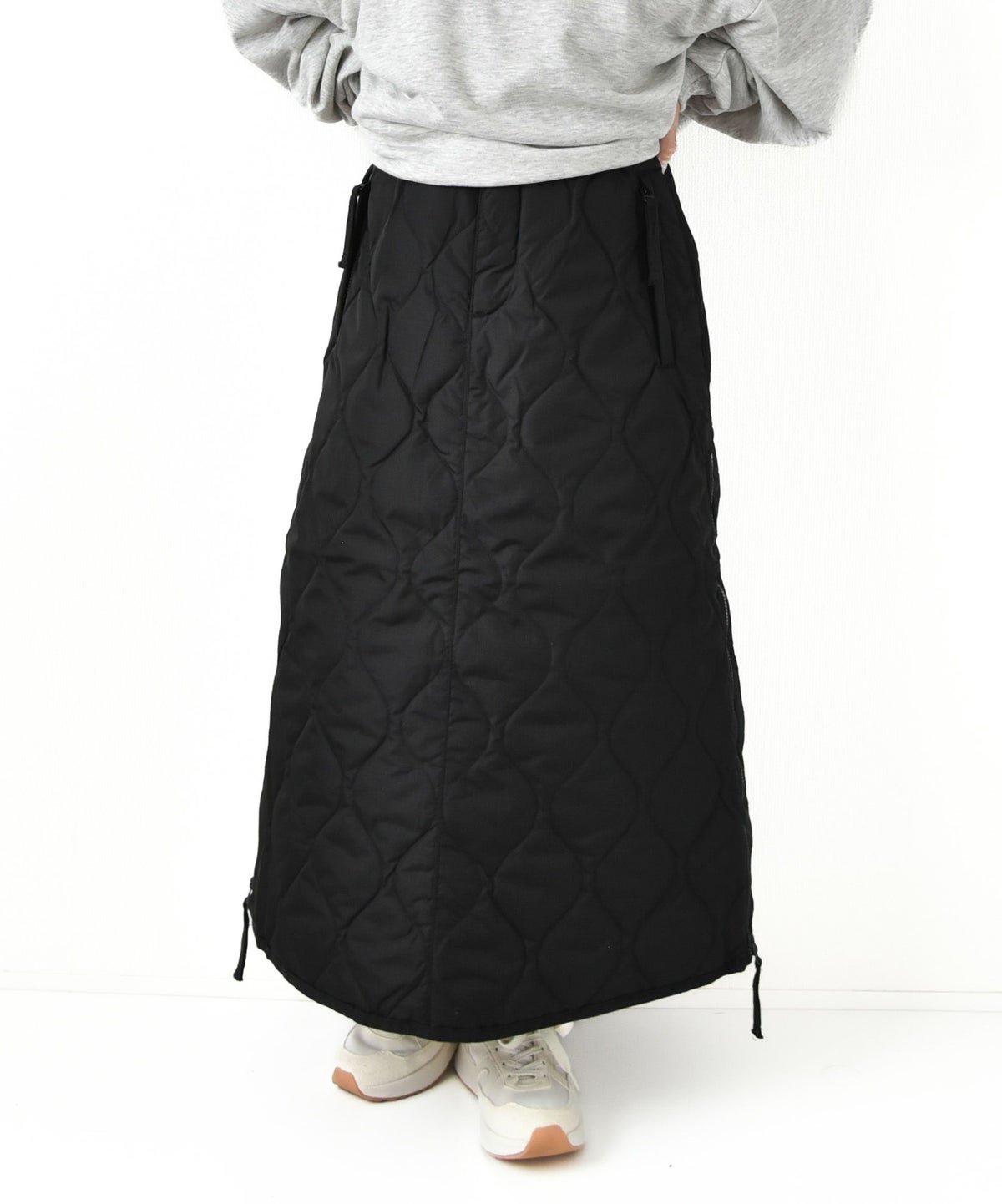 TAION｜MILITARY ZIP GUSSET DOWN SKIRT [[TAION-W150SKGZML-1]][D]