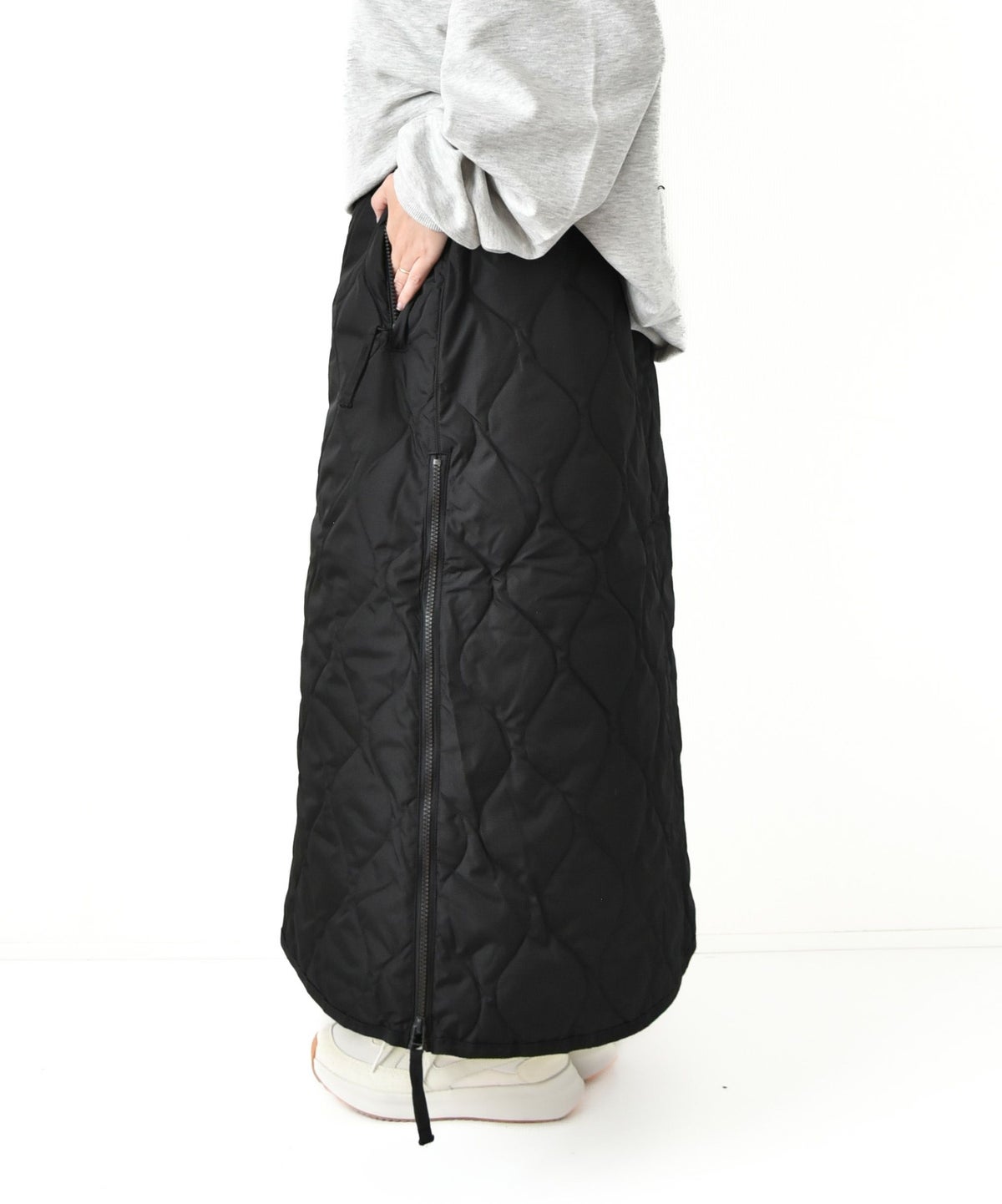 TAION｜MILITARY ZIP GUSSET DOWN SKIRT [[TAION-W150SKGZML-1]][D]