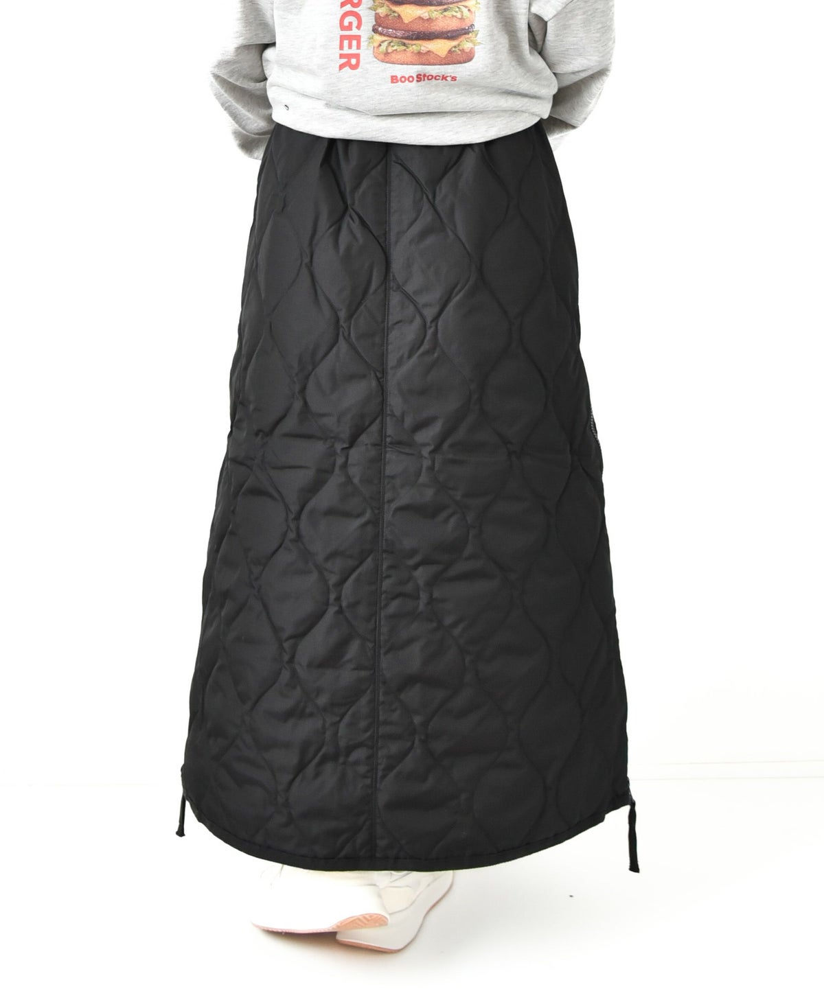 TAION｜MILITARY ZIP GUSSET DOWN SKIRT [[TAION-W150SKGZML-1]][D]