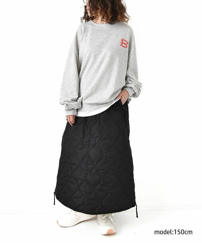 TAION｜MILITARY ZIP GUSSET DOWN SKIRT [[TAION-W150SKGZML-1]][D]