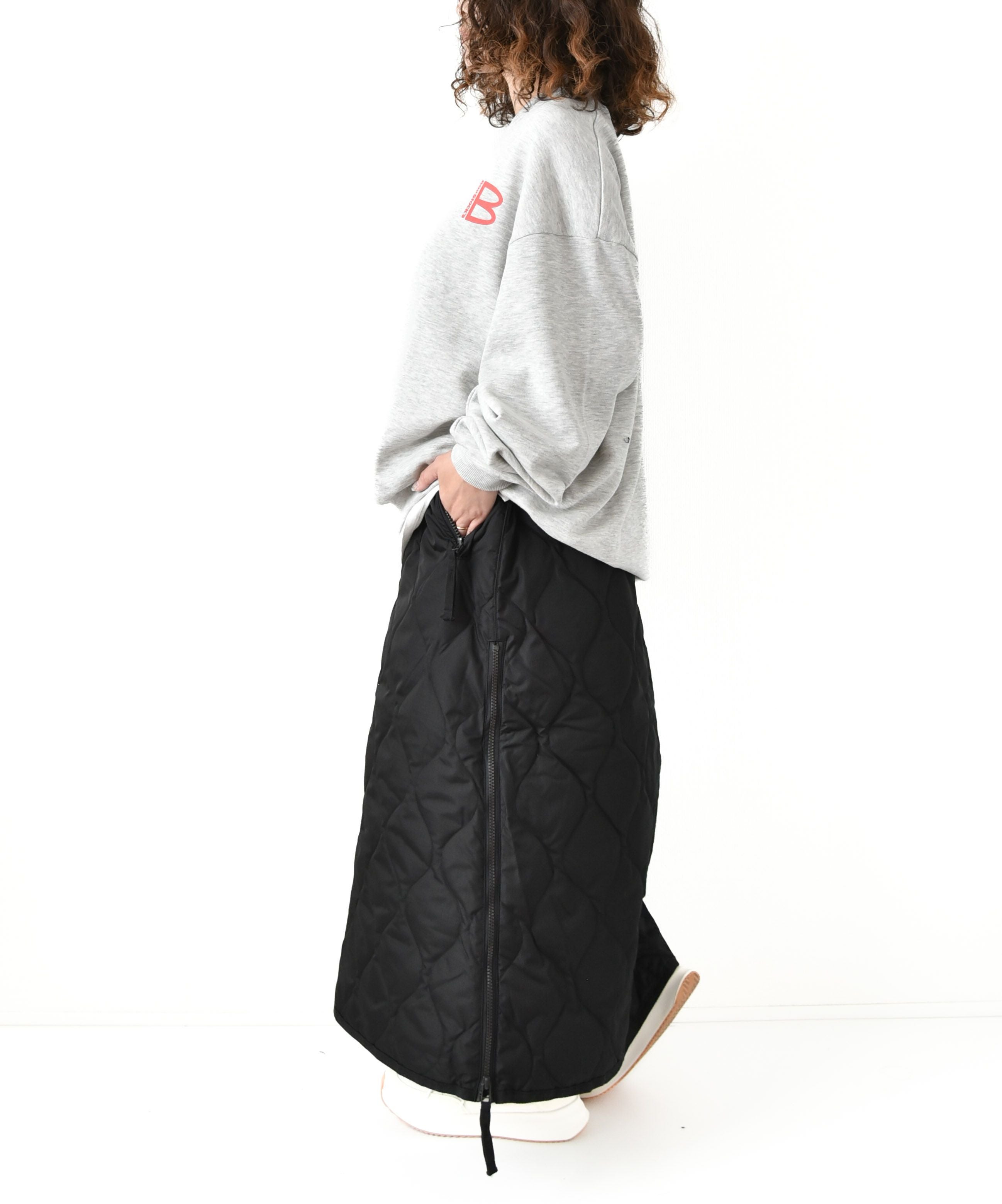 TAION｜MILITARY ZIP GUSSET DOWN SKIRT [[TAION-W150SKGZML-1]][D