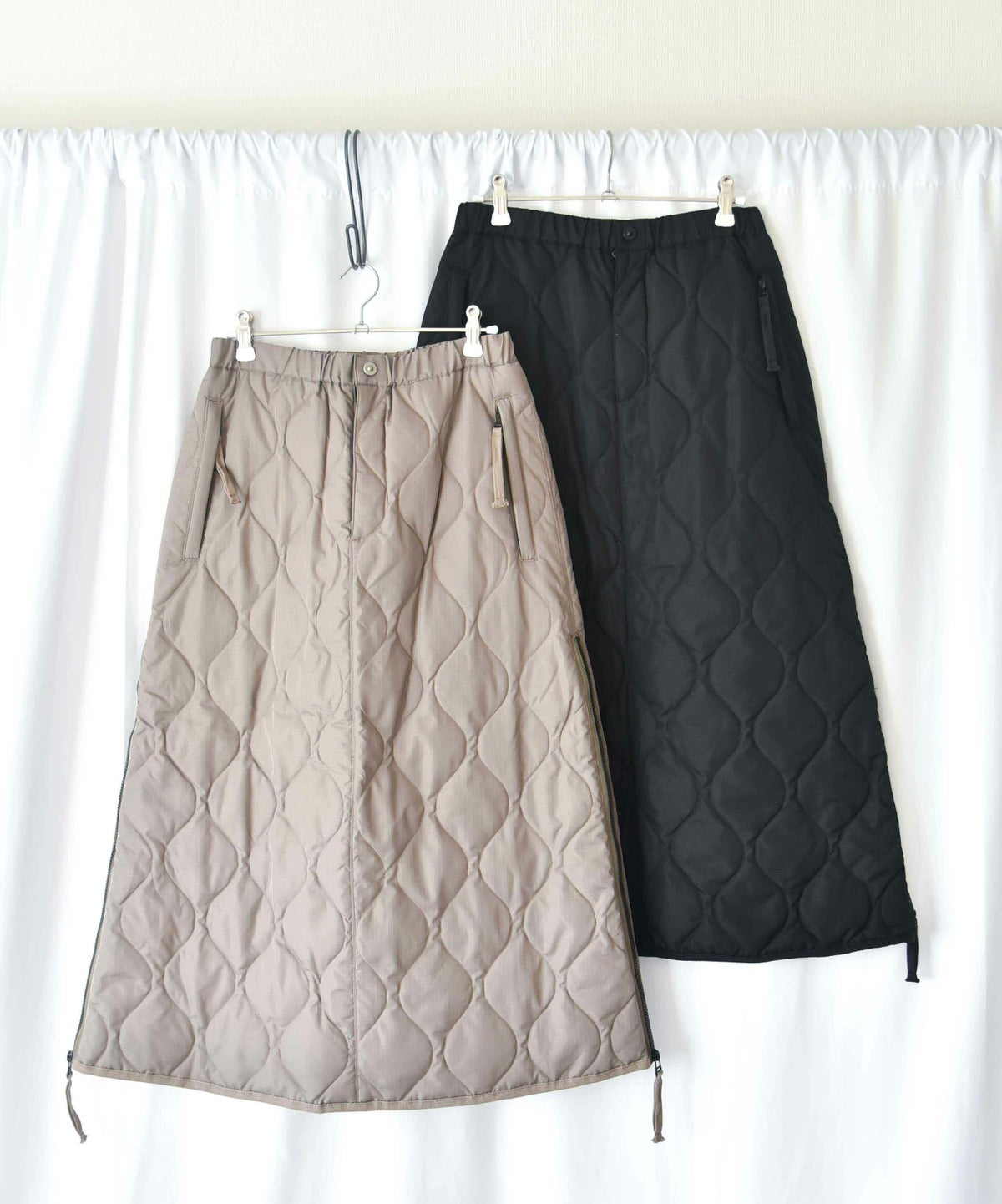 TAION｜MILITARY ZIP GUSSET DOWN SKIRT [[TAION-W150SKGZML-1]][D]
