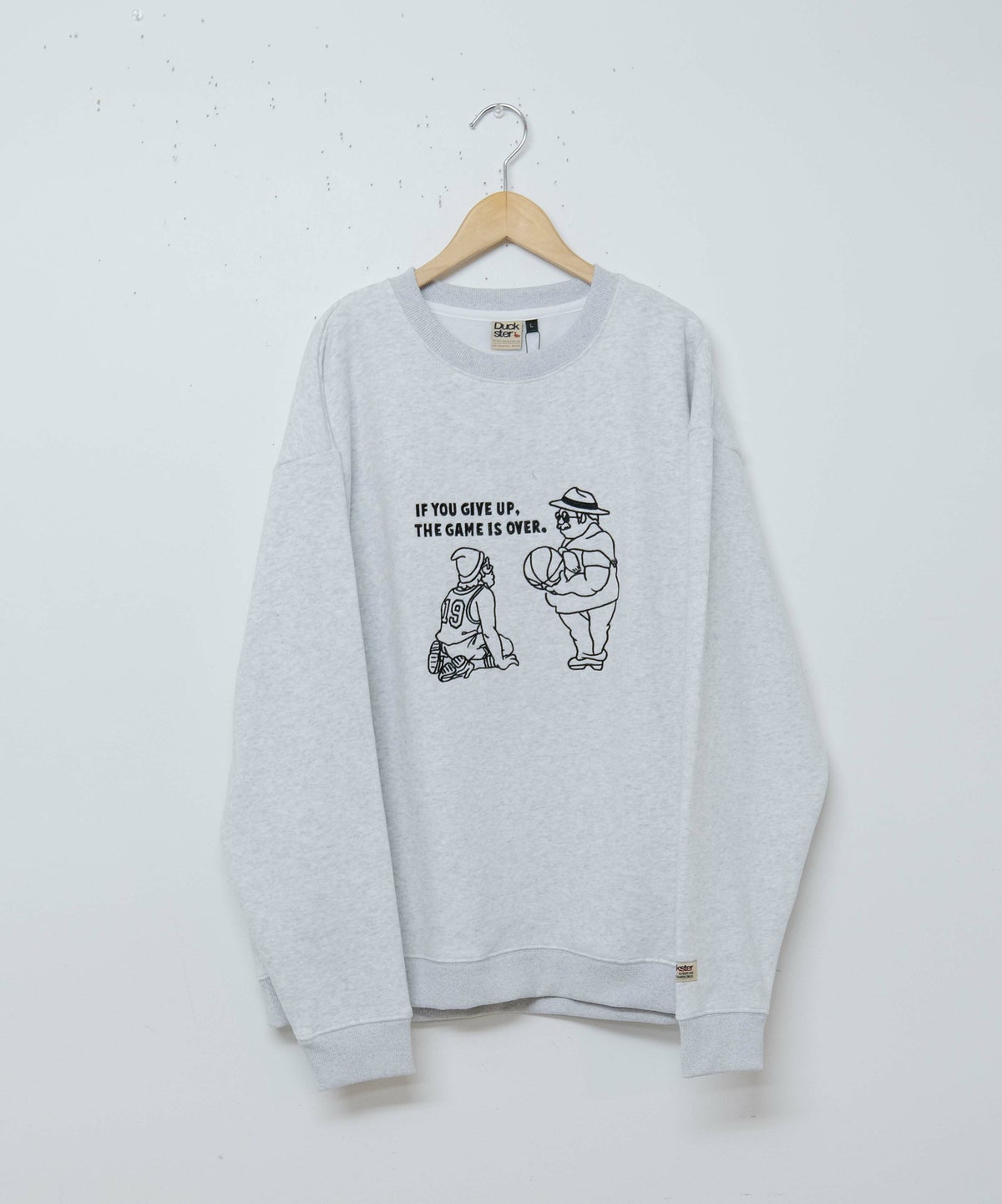 duckster｜バスケット名場面　刺繍クルーネックスウェットスウェット [[940203]][D]
