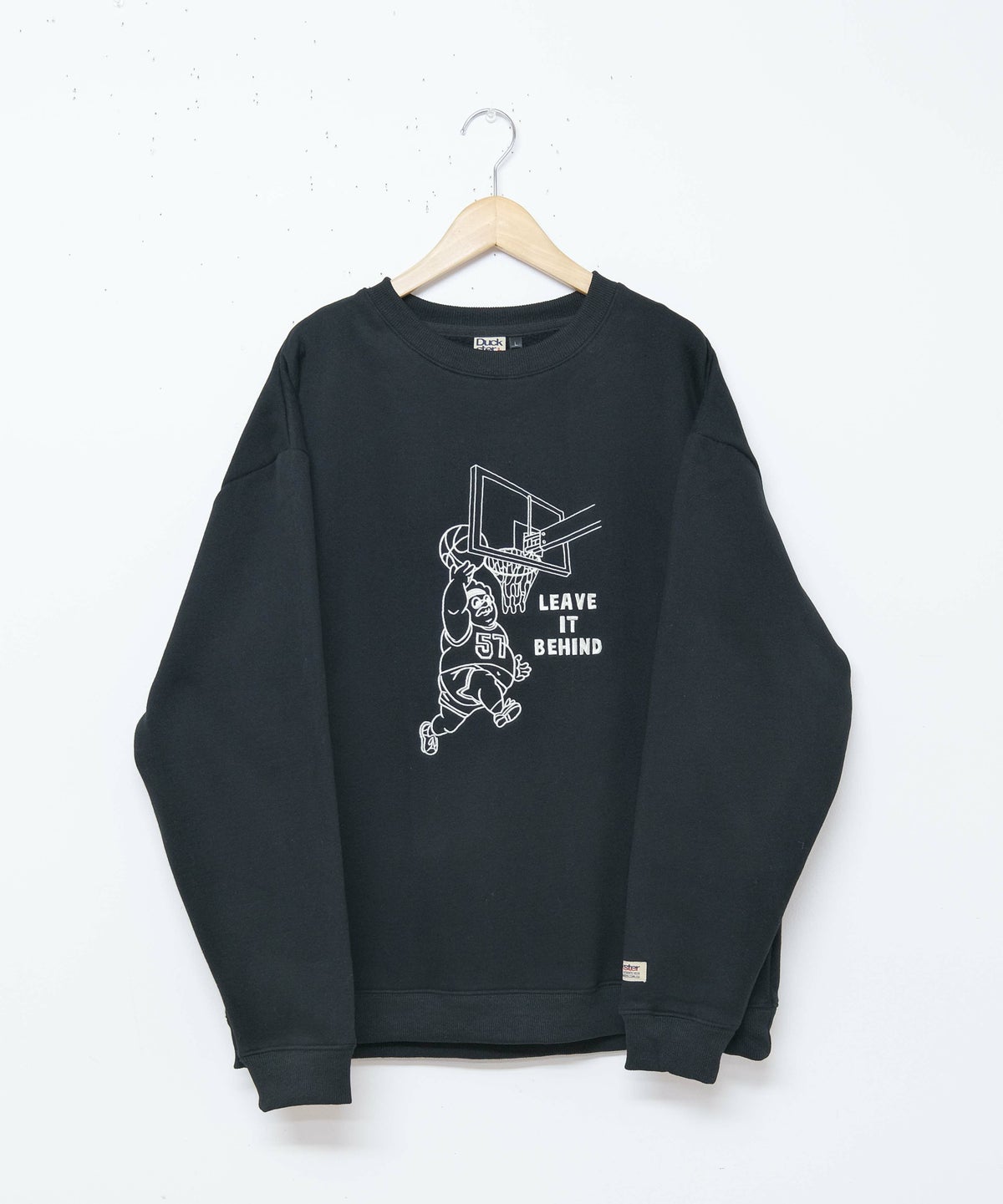 duckster｜バスケット名場面　刺繍クルーネックスウェットスウェット [[940203]][D]