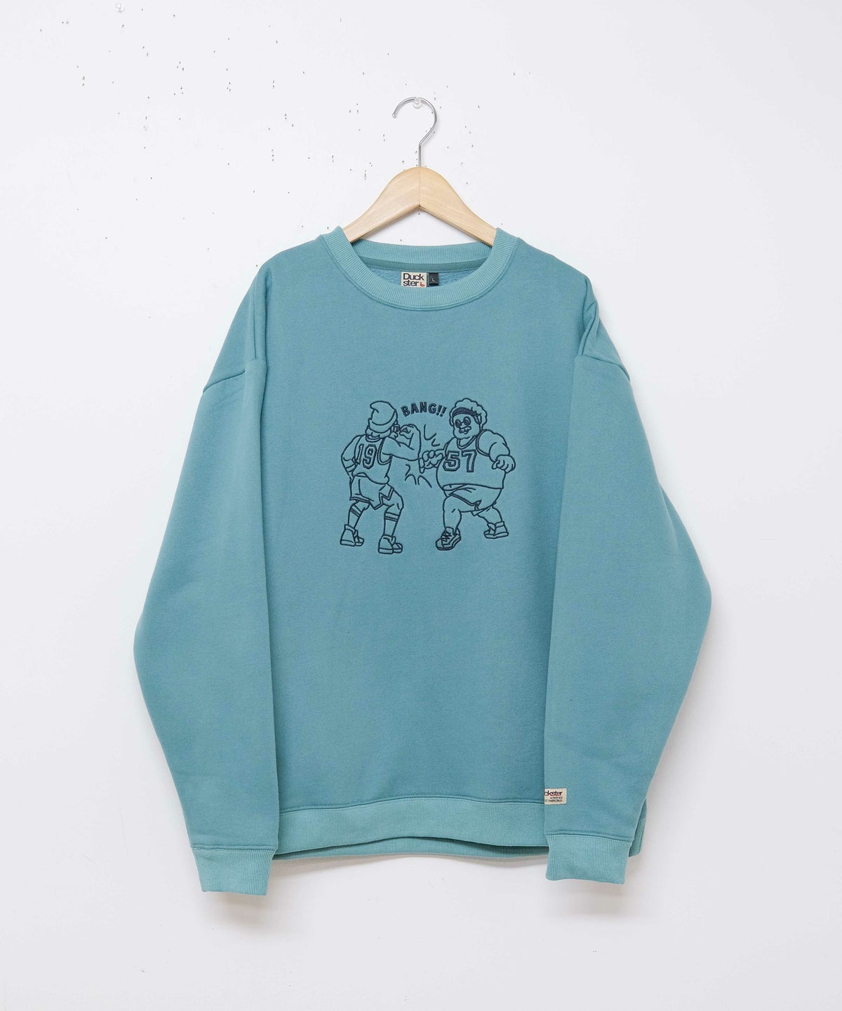 duckster｜バスケット名場面　刺繍クルーネックスウェットスウェット [[940203]][D]
