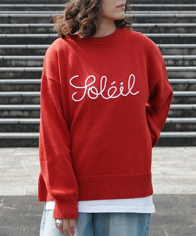 day standard｜刺繍ロゴニット [[853006]][D]