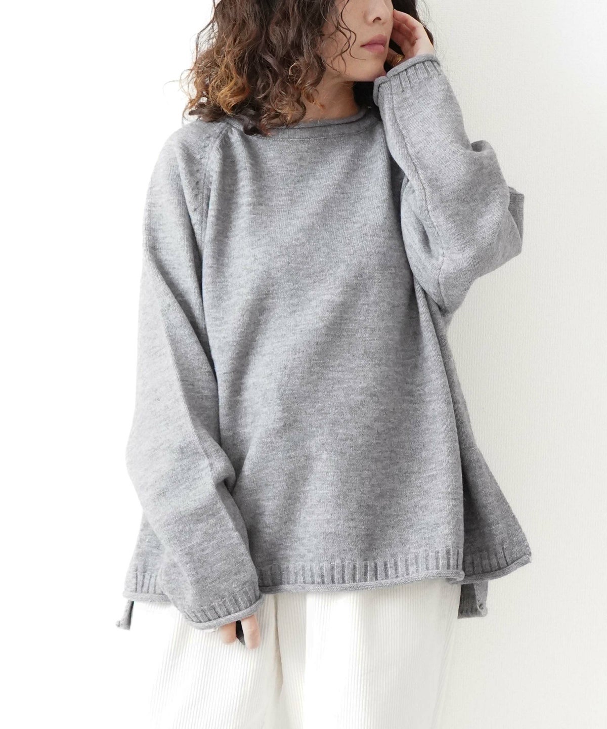 day standard｜ボートネックラグランニット [[10-01-57547]][D]