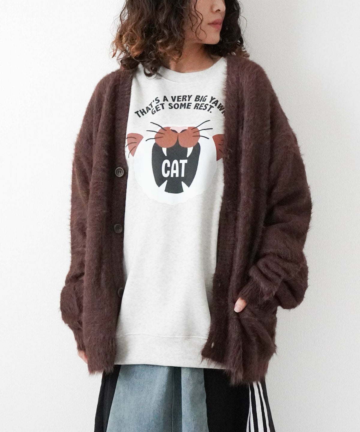 day standard｜シャギーニット　Vネックカーディガン [[251910]][D]