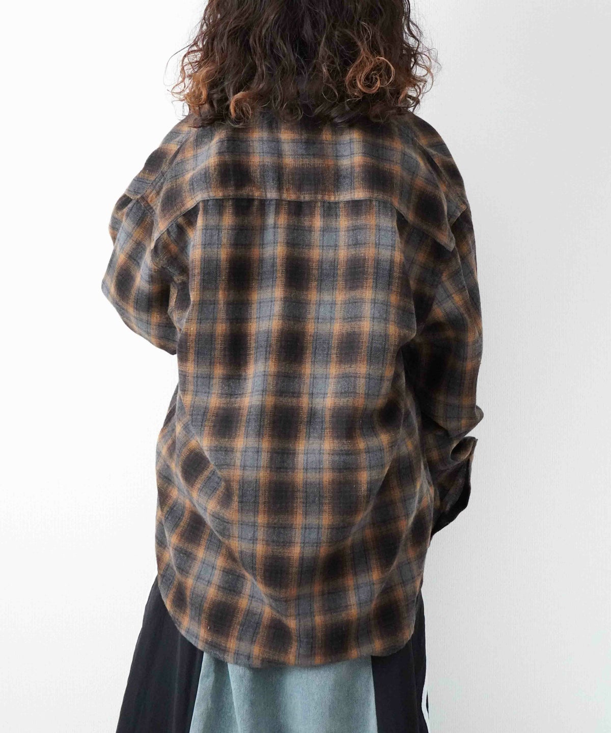 day standard｜ネルチェック　レギュラーカラーシャツ [[251920]][D]