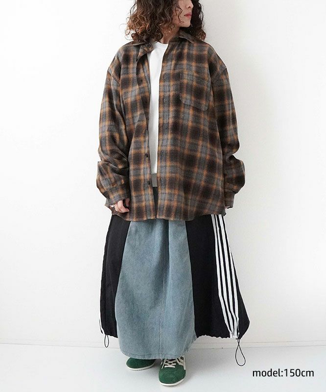 day standard｜ネルチェック　レギュラーカラーシャツ [[251920]][D]