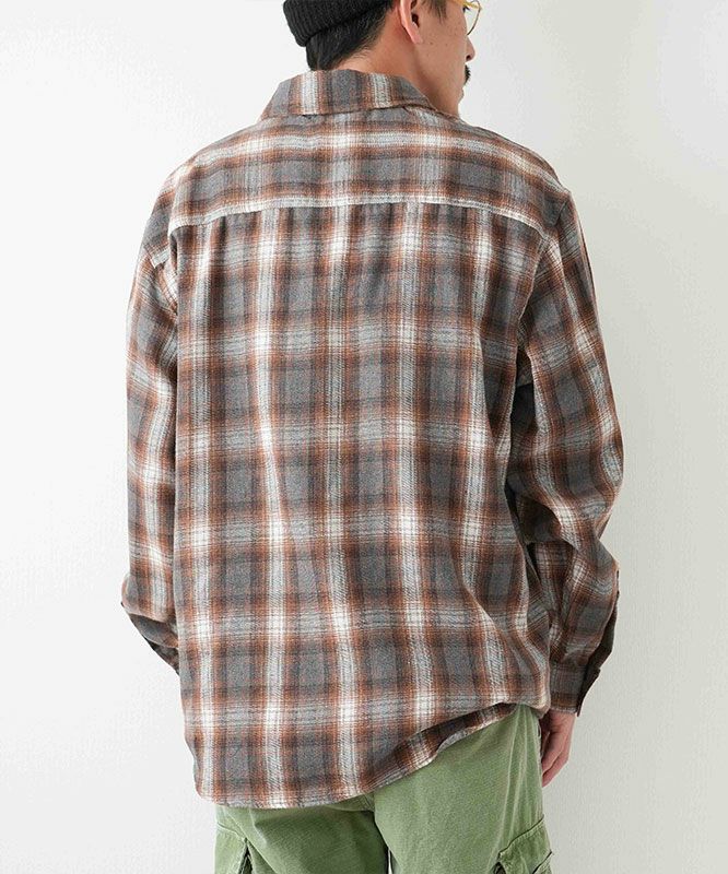 day standard｜ネルチェック　レギュラーカラーシャツ [[251920]][D]