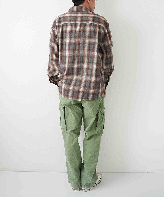 day standard｜ネルチェック　レギュラーカラーシャツ [[251920]][D]