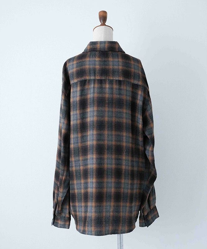 day standard｜ネルチェック　レギュラーカラーシャツ [[251920]][D]