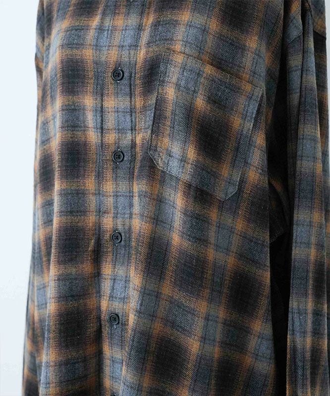 day standard｜ネルチェック　レギュラーカラーシャツ [[251920]][D]