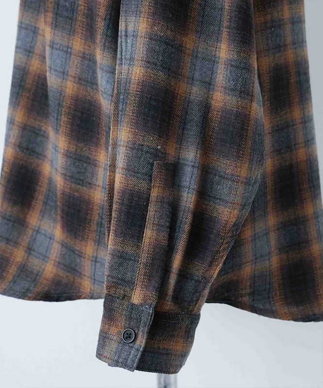 day standard｜ネルチェック　レギュラーカラーシャツ [[251920]][D]