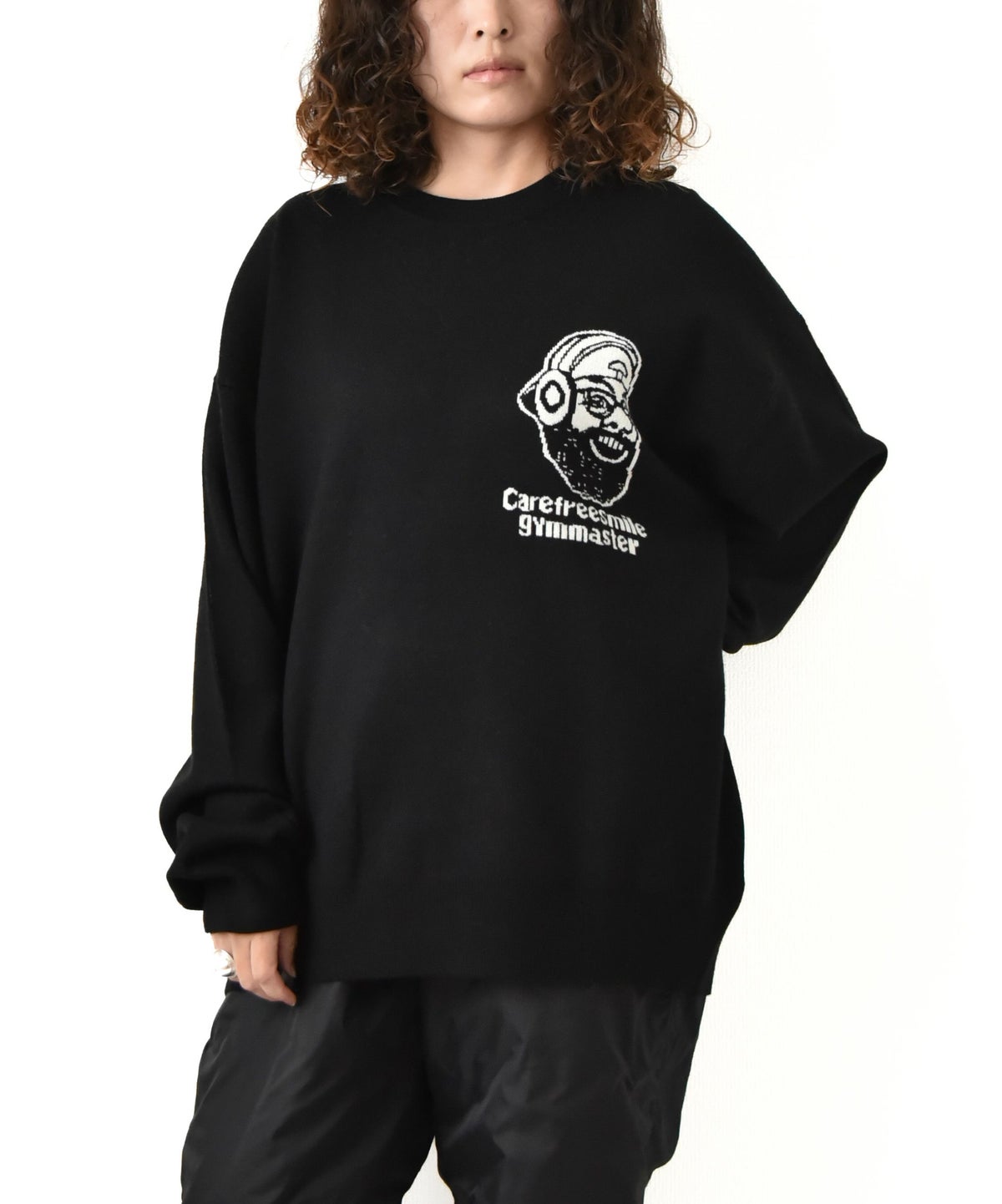 ジムマスター｜ジャガードニット　carefree smile クルーネック [[G621792]][D]