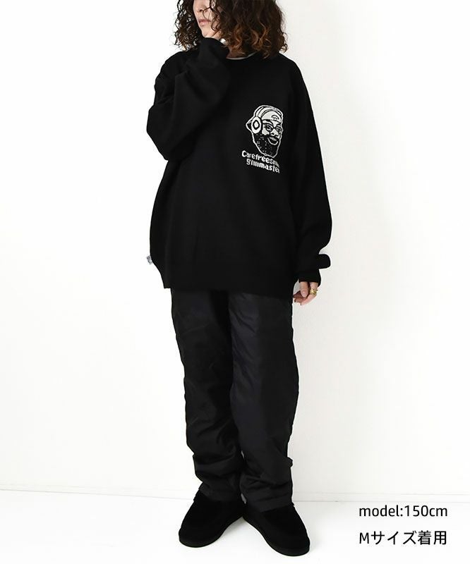 ジムマスター｜ジャガードニット　carefree smile クルーネック [[G621792]][D]