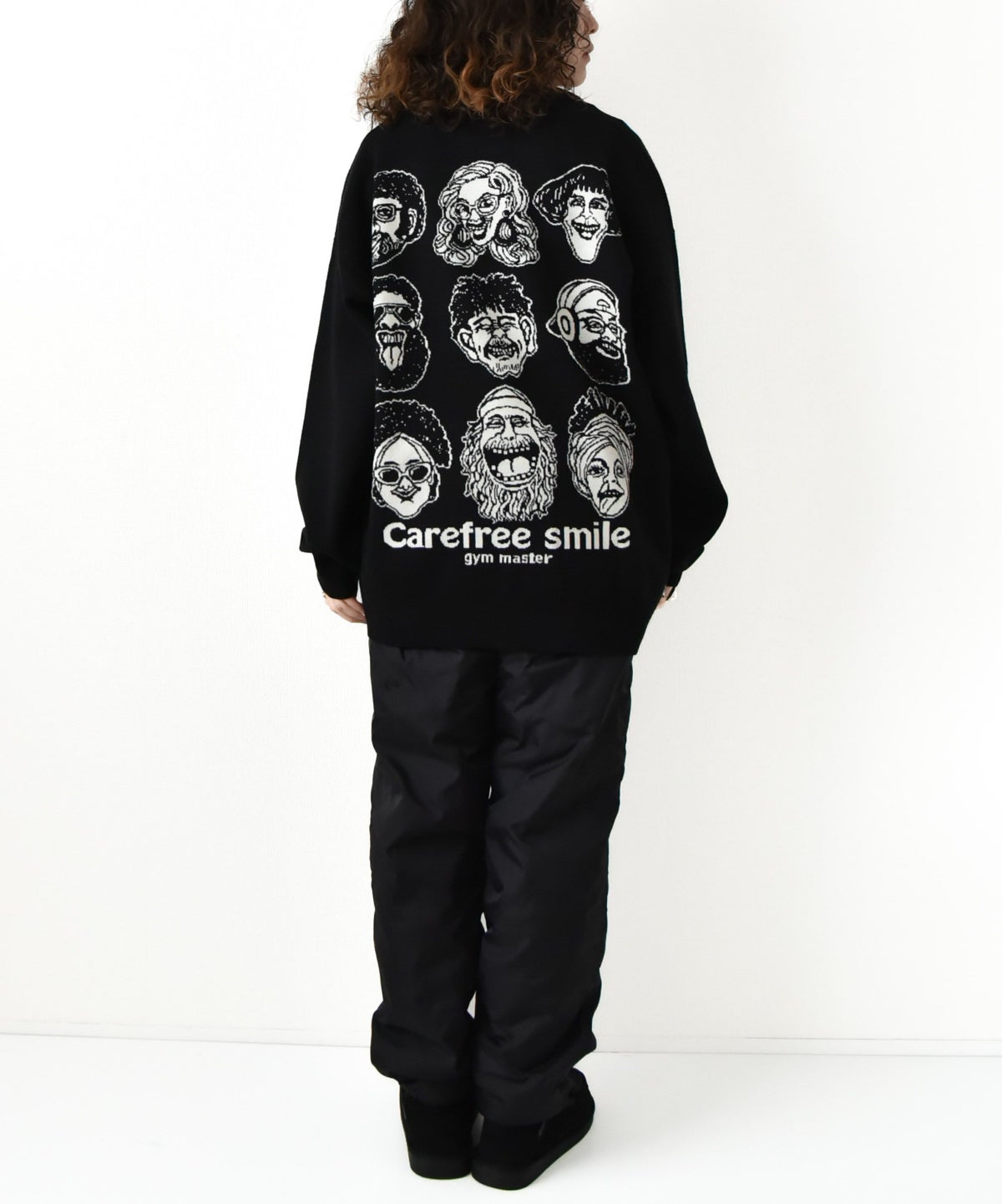 ジムマスター｜ジャガードニット　carefree smile クルーネック [[G621792]][D]