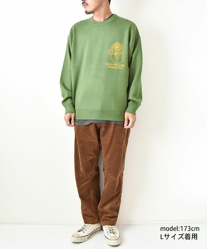 ジムマスター｜ジャガードニット　carefree smile クルーネック [[G621792]][D]