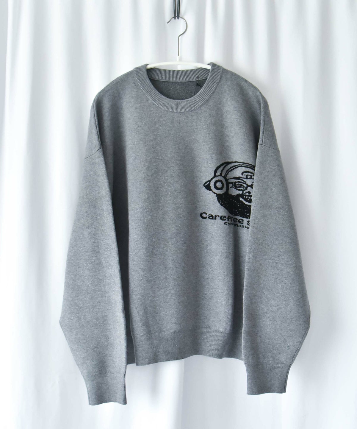 ジムマスター｜ジャガードニット　carefree smile クルーネック [[G621792]][D]