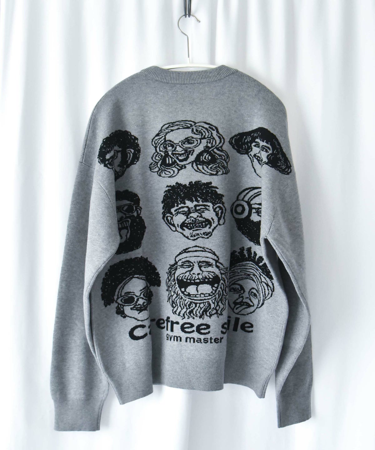 ジムマスター｜ジャガードニット　carefree smile クルーネック [[G621792]][D]