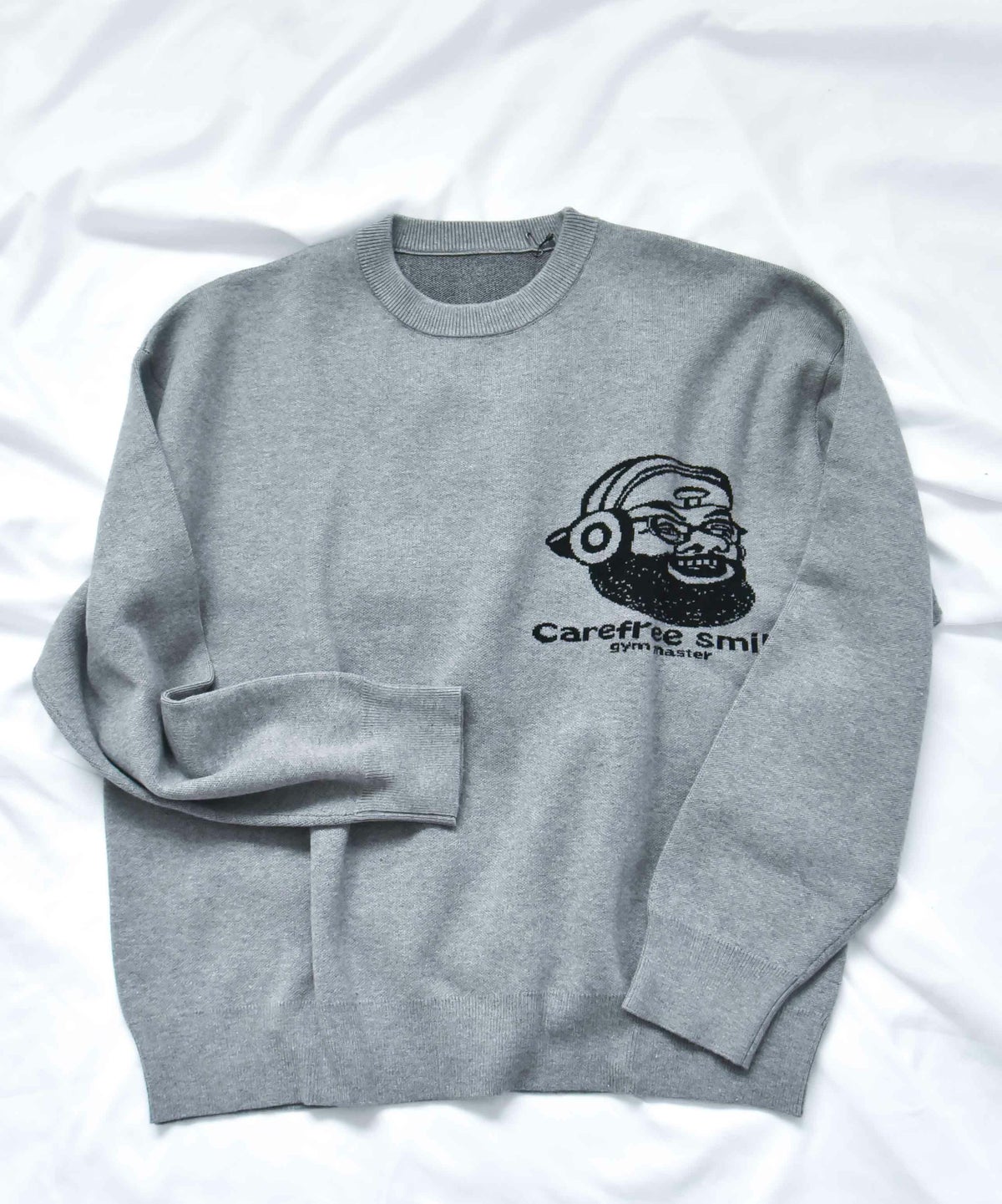 ジムマスター｜ジャガードニット　carefree smile クルーネック [[G621792]][D]