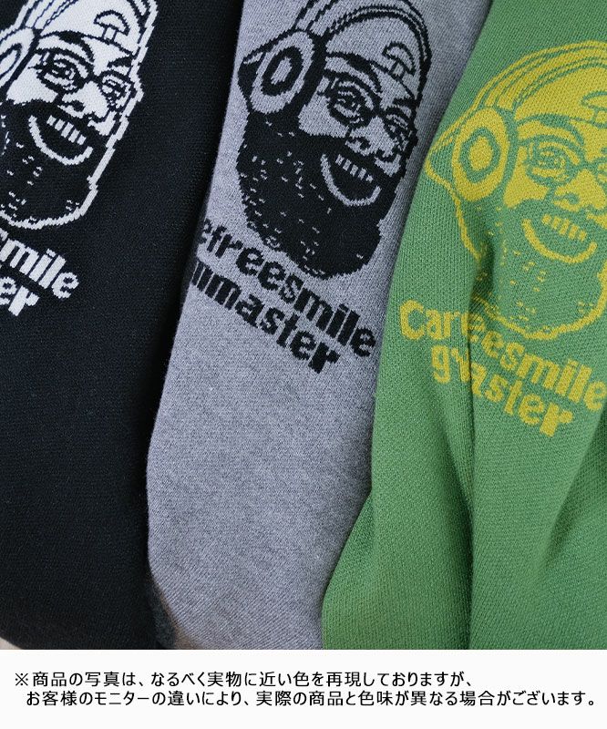 ジムマスター｜ジャガードニット　carefree smile クルーネック [[G621792]][D]