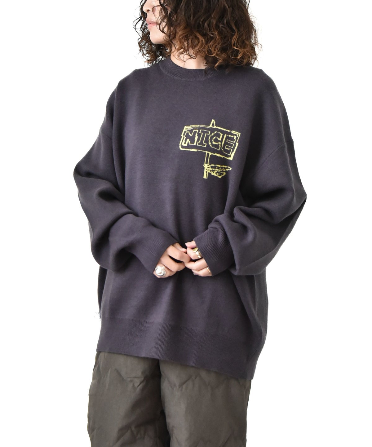 ジムマスター｜ジャガードニット　NICE クルーネック [[G621795]][D]