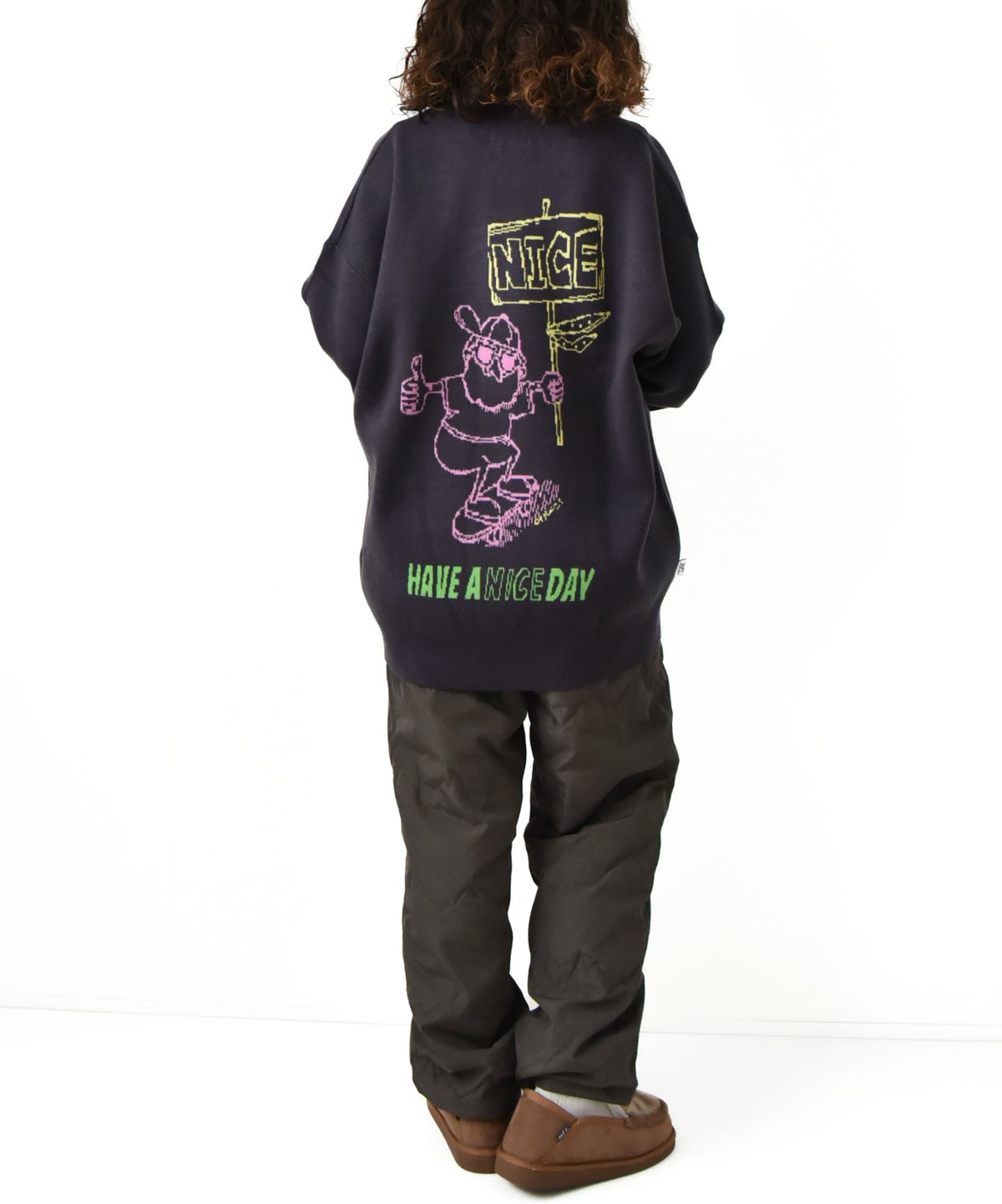 ジムマスター｜ジャガードニット　NICE クルーネック [[G621795]][D]