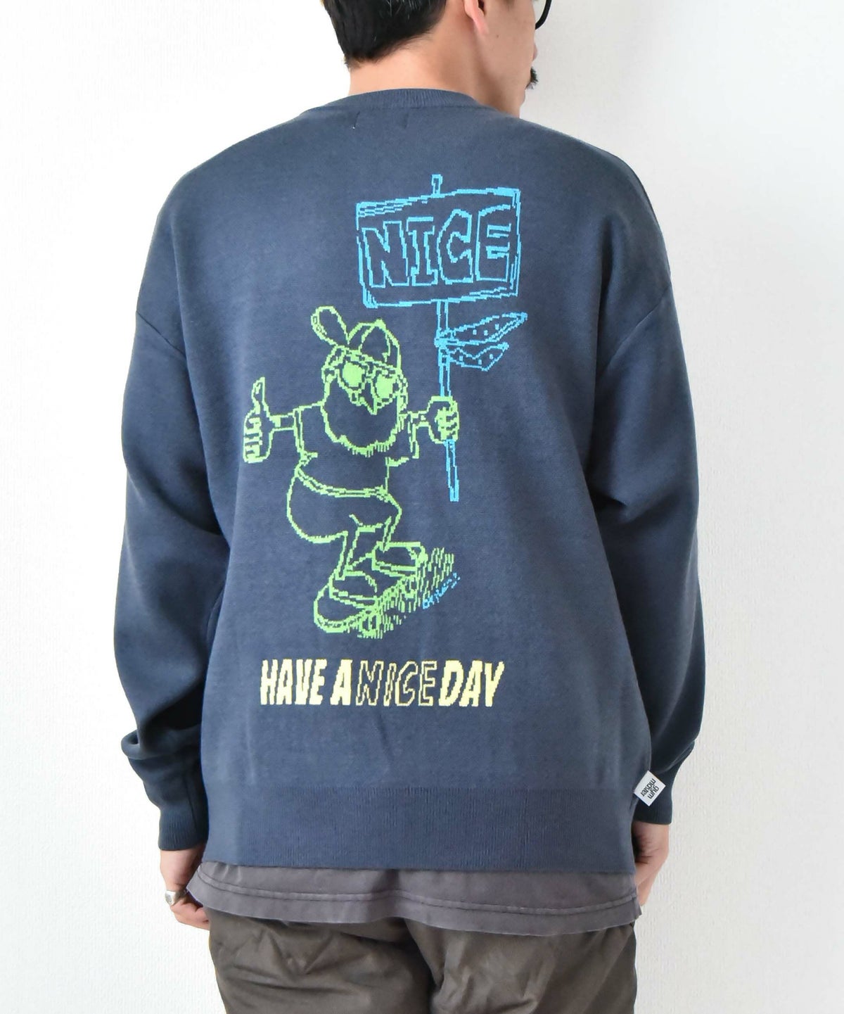 ジムマスター｜ジャガードニット　NICE クルーネック [[G621795]][D]