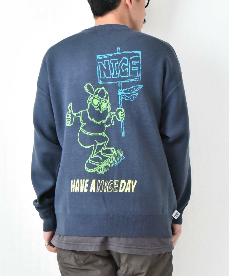 ジムマスター｜ジャガードニット　NICE クルーネック [[G621795]][D]