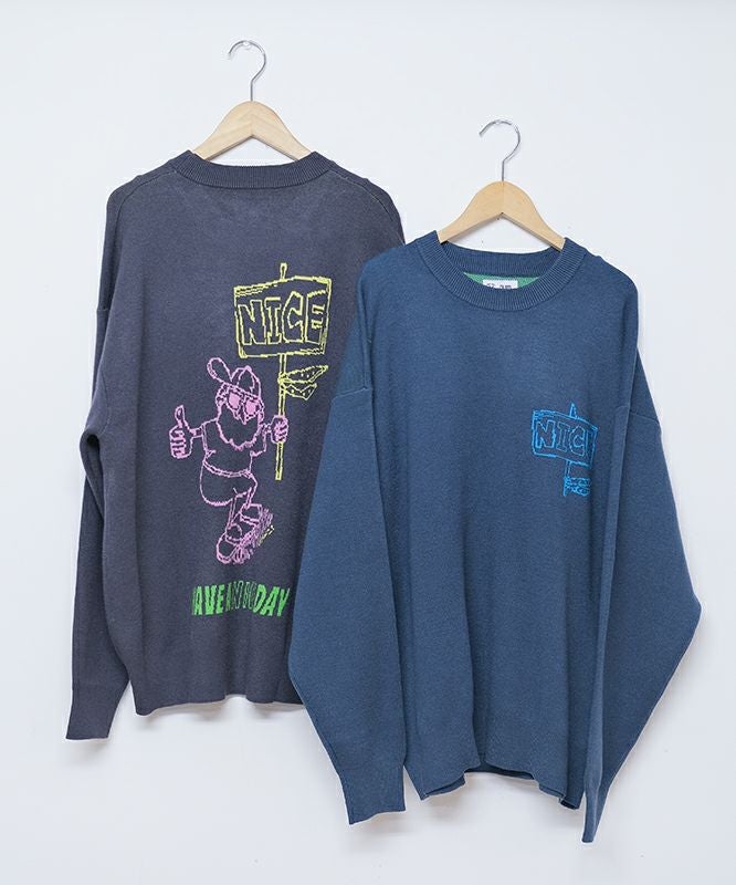 ジムマスター｜ジャガードニット　NICE クルーネック [[G621795]][D]