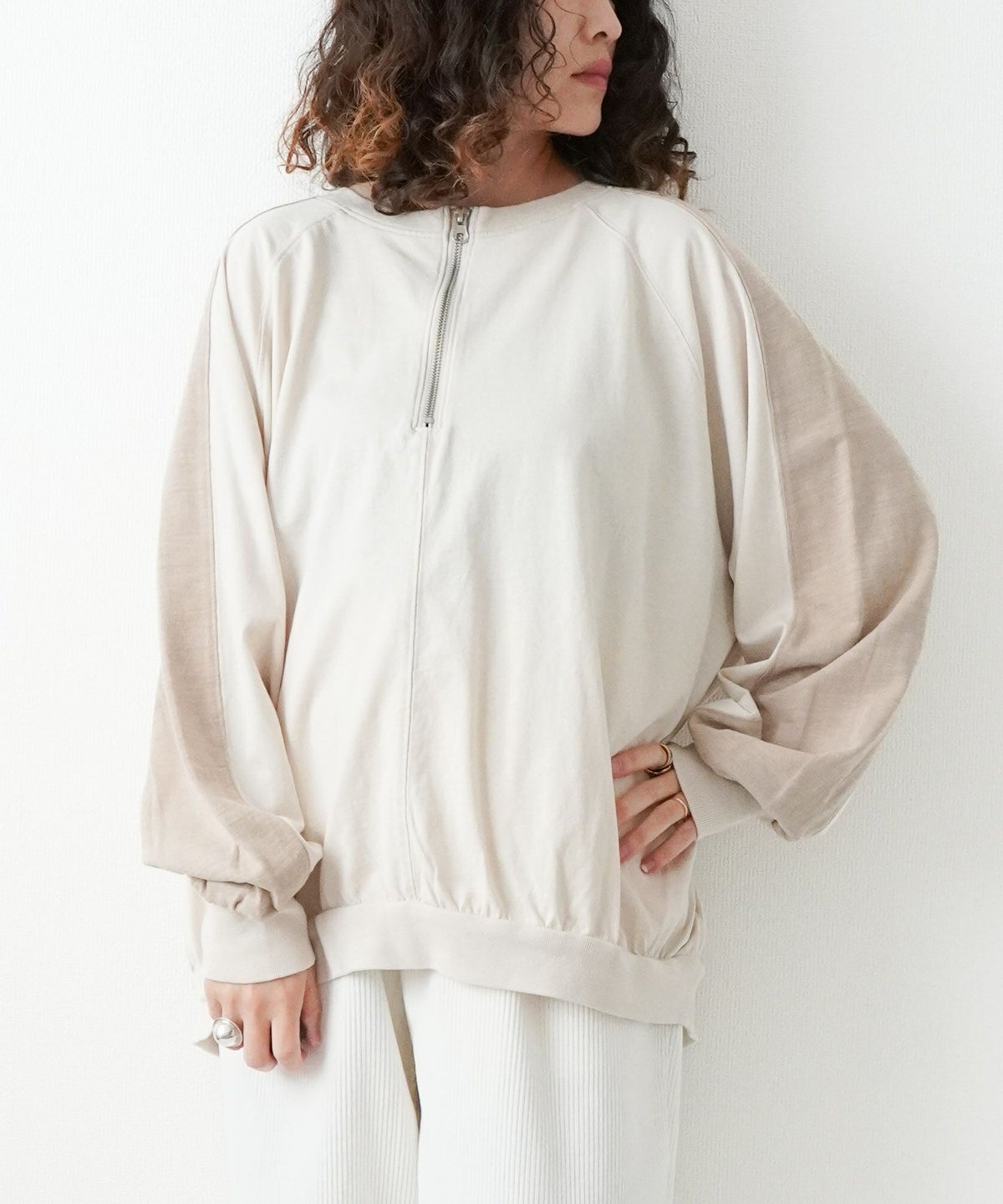 day standard｜スノーウォッシュ加工ハーフジッププルオーバー [[K53146-38]][D]