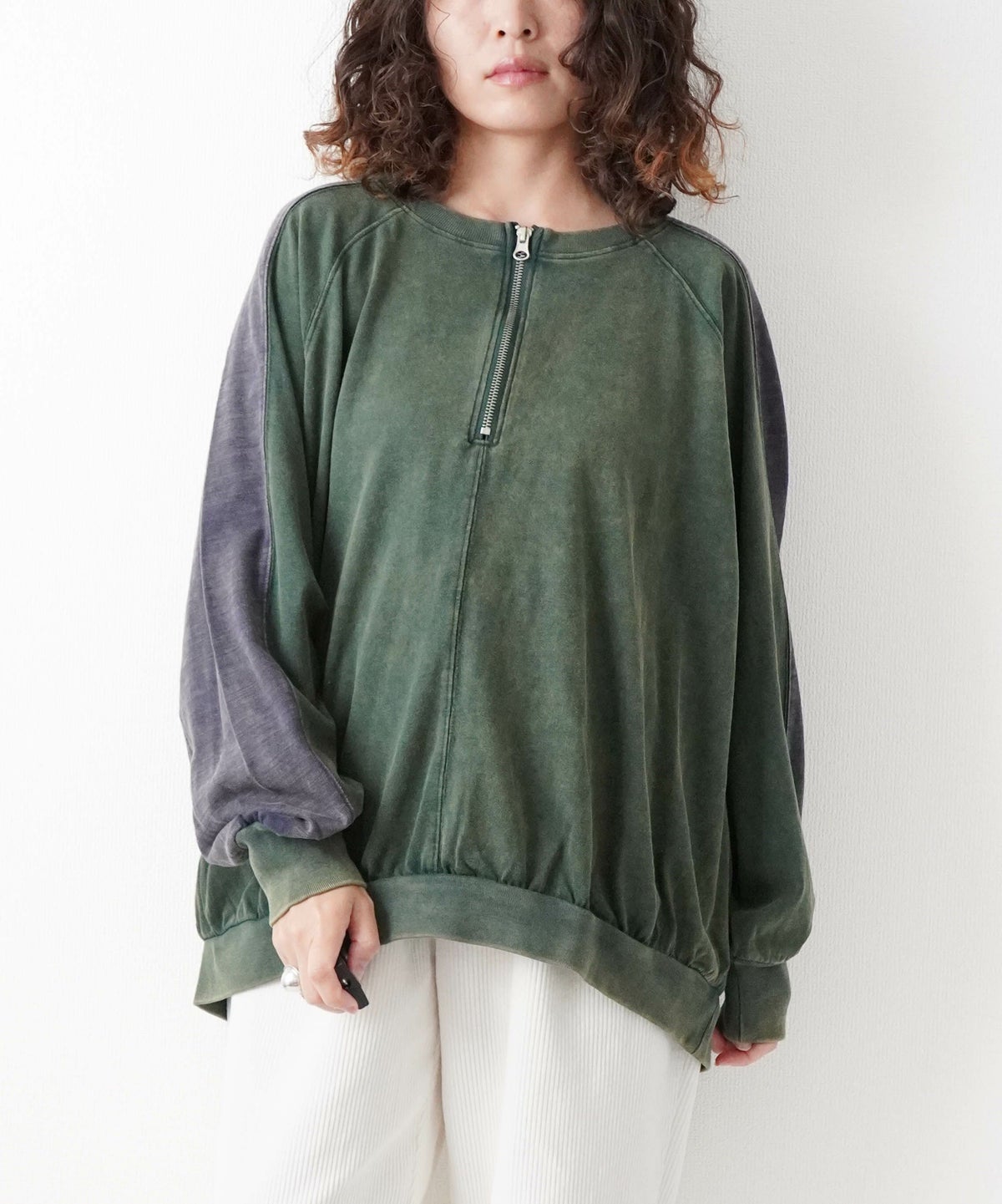 day standard｜スノーウォッシュ加工ハーフジッププルオーバー [[K53146-38]][D]