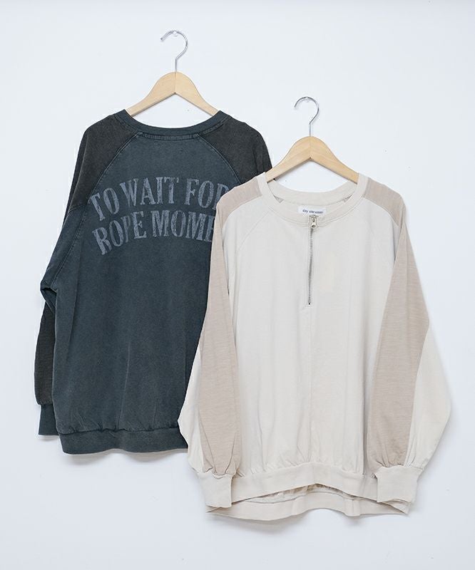 day standard｜スノーウォッシュ加工ハーフジッププルオーバー [[K53146-38]][D]