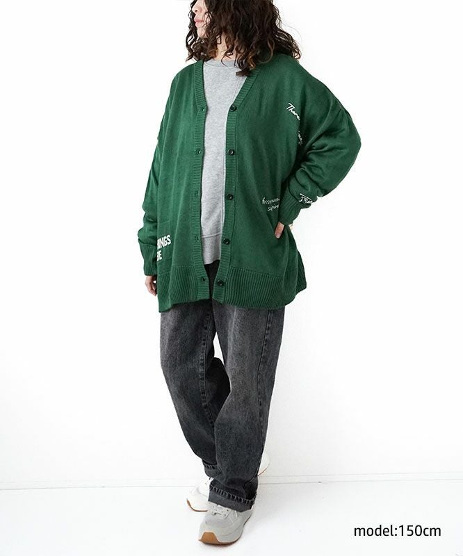 day standard｜ランダムロゴVカーデ [[B53053-28]][D]