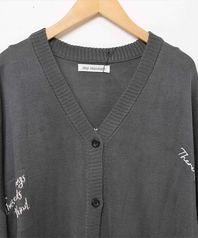 day standard｜ランダムロゴVカーデ [[B53053-28]][D]