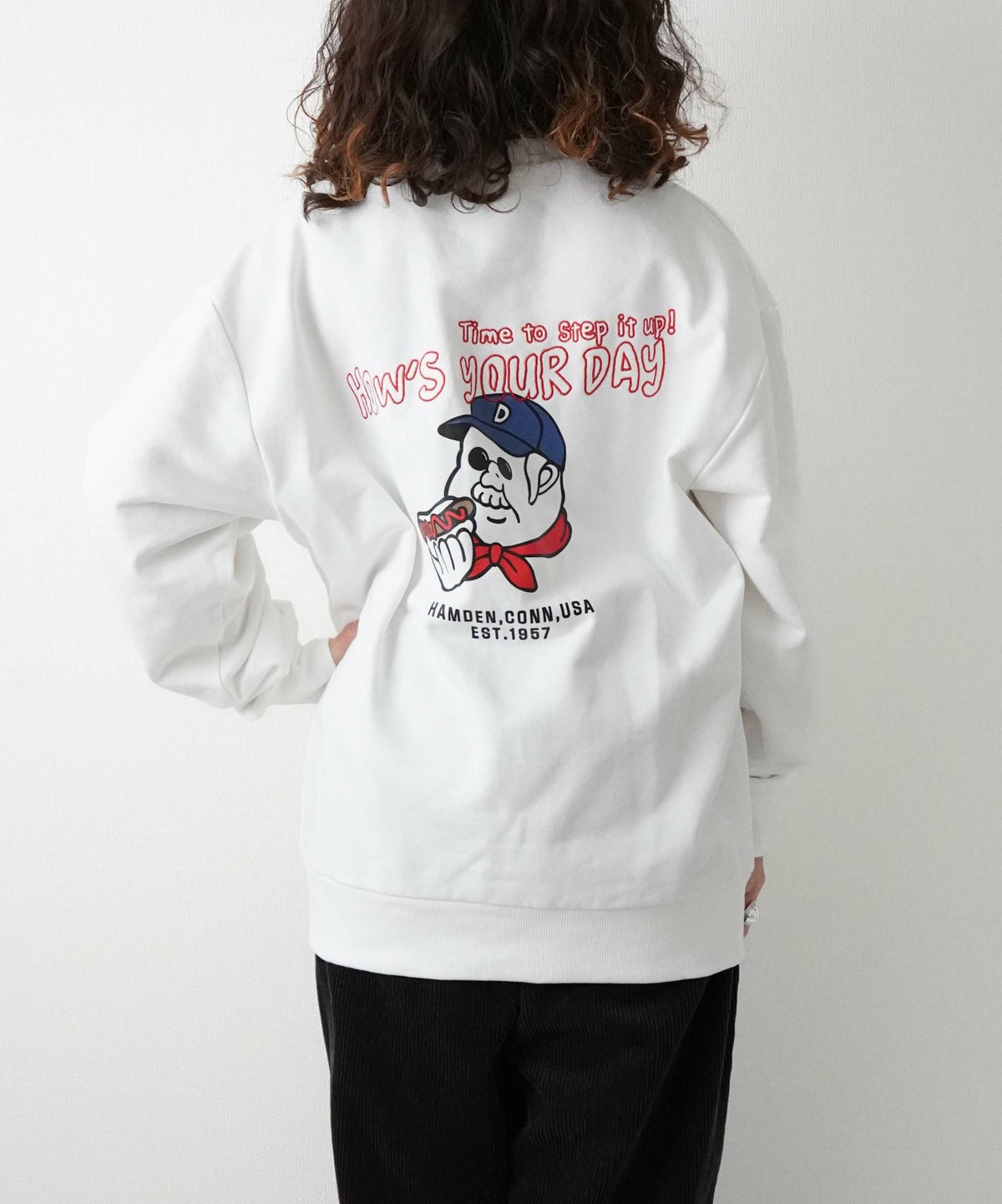 duckster｜別注　ホットドックおじさん　クルースウェット [[944901]][D]