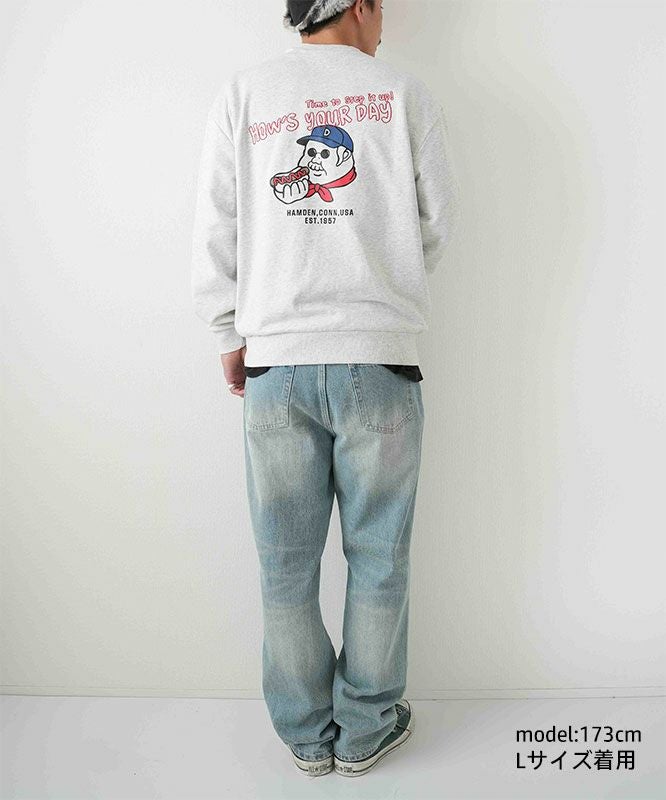 duckster｜別注　ホットドックおじさん　クルースウェット [[944901]][D]