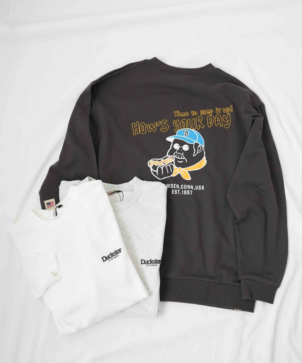 duckster｜別注　ホットドックおじさん　クルースウェット [[944901]][D]